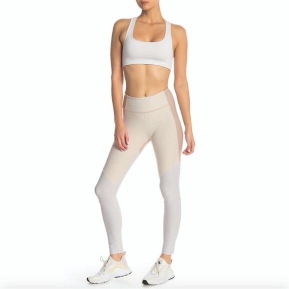 Outdoor Voices Color-block Neutral Leggings Sz. Large - Picture 1 of 8